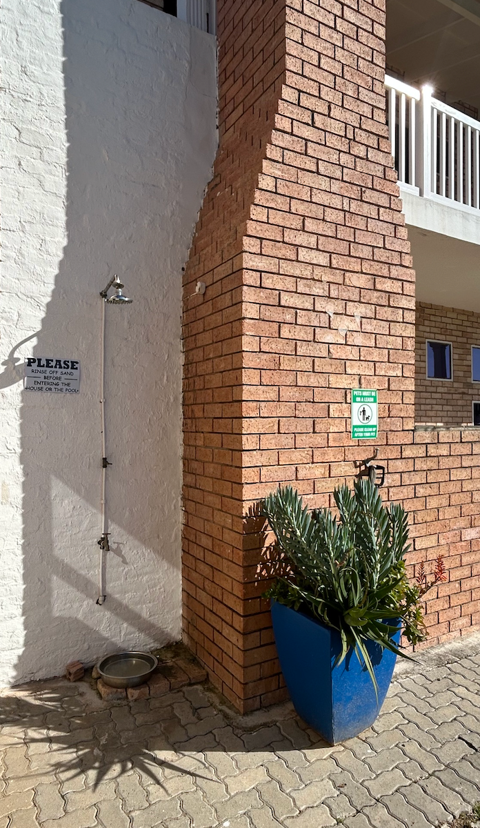Property exterior and outdoor shower